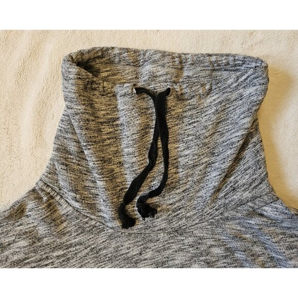 Pink Victorias Secret Spellout Gray Logo Pullover Cowl Neck Sweatshirt Size Med - Picture 2 of 9